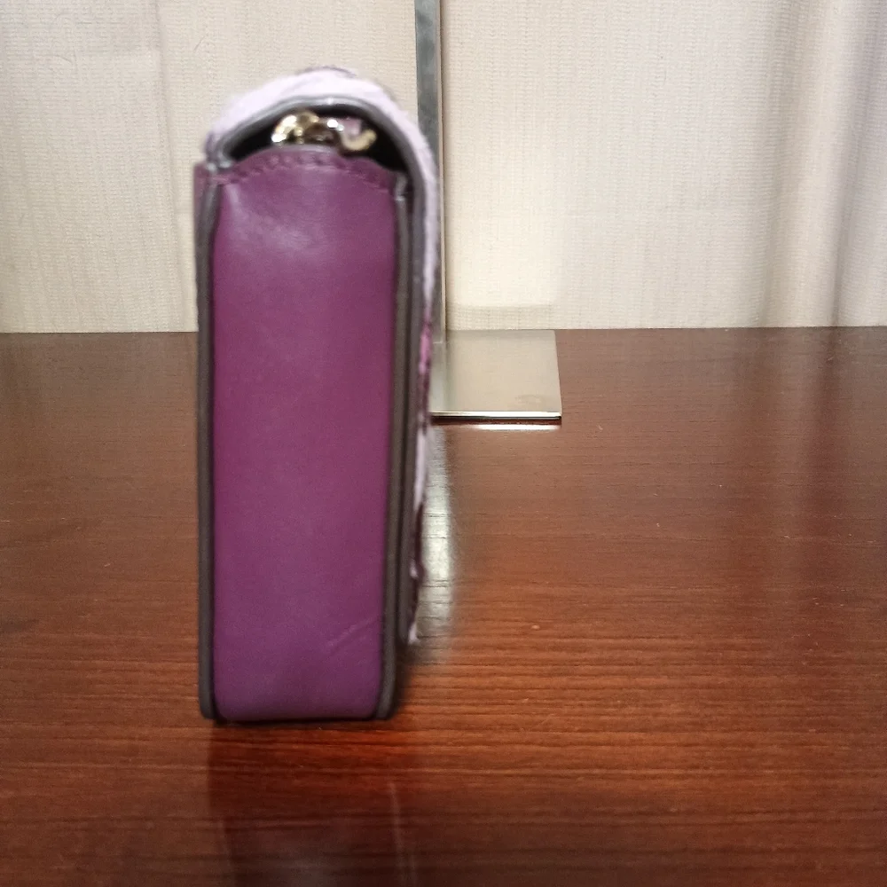 Kate Spade Purple Calf Hair Leopard Chain Crossbody